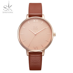 Leather Female Quartz Watch