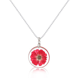 Transparent Resin Dried Flower Daisy Necklace