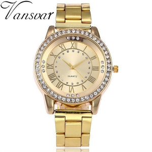 Luxury Women Dress Rhinestone Quartz Watch