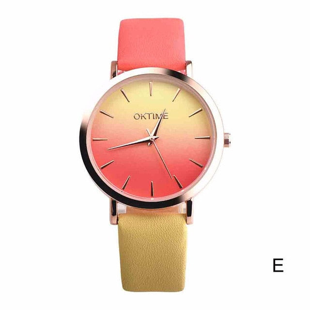 Retro Rainbow Design Women Dress Watch