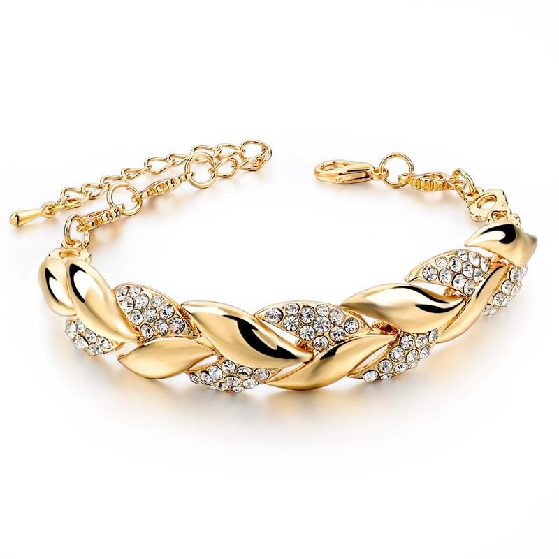 TOUCHEART Braided Gold color Leaf Bracelets