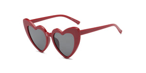 Women Funky Hipster Heart Shape High Pointed Cat Eye Fashion Sunglasses