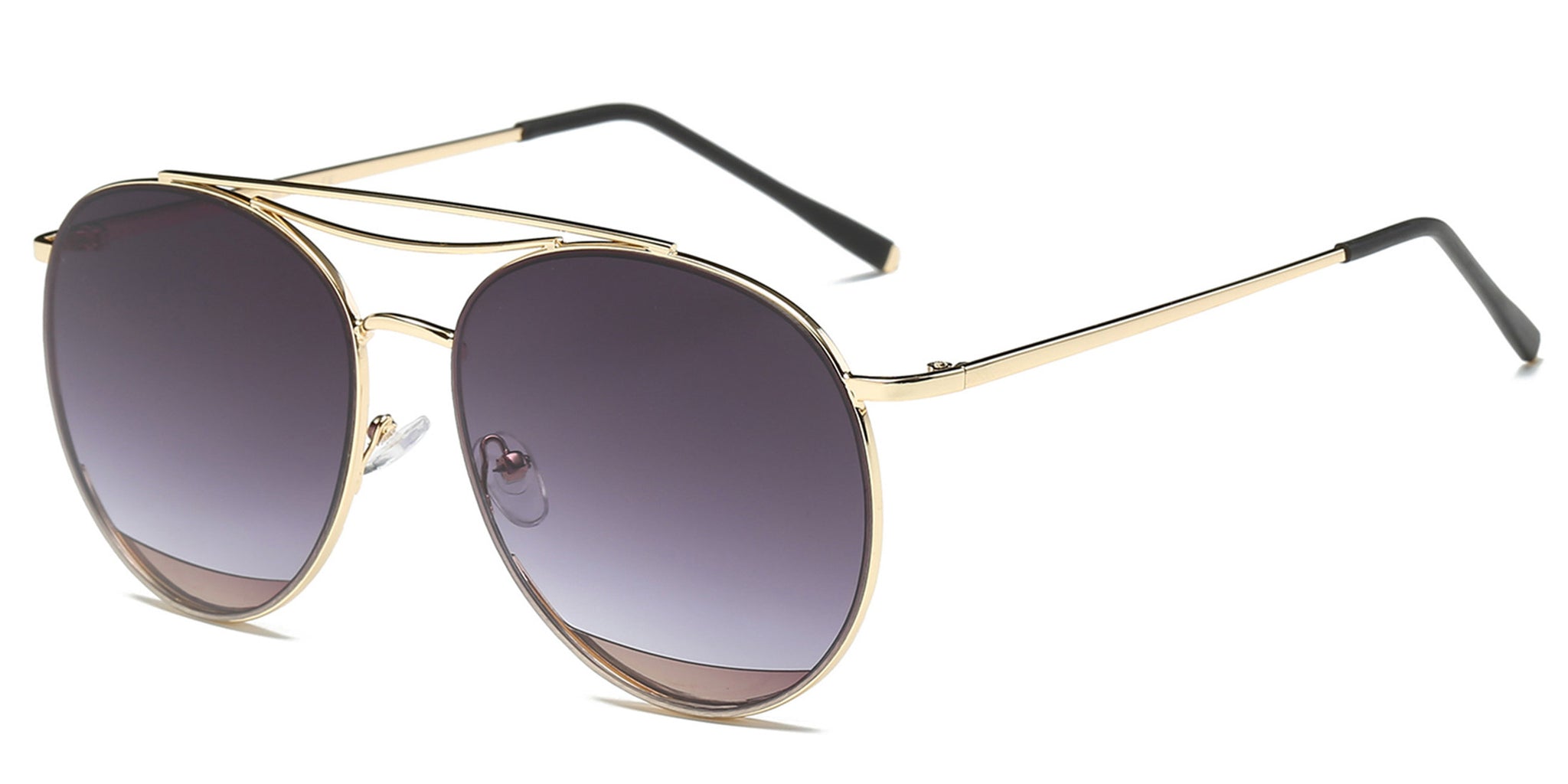 Women Classic Metal Round Oversized Aviator Style Fashion Sunglasses