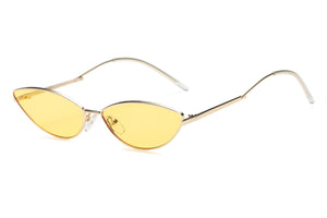 Women Metal Retro Vintage Slim Cat Eye Fashion Sunglasses