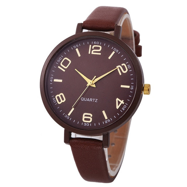 Casual Checkers Faux Leather Quartz Watches