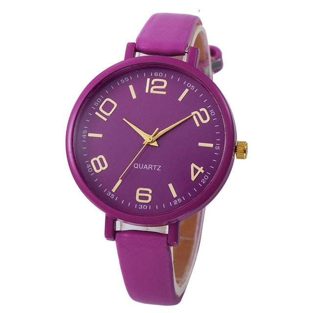 Casual Checkers Faux Leather Quartz Watches