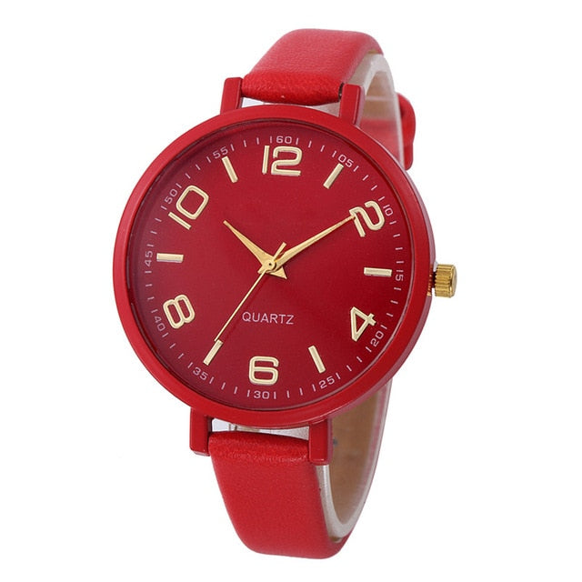 Casual Checkers Faux Leather Quartz Watches