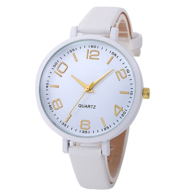 Casual Checkers Faux Leather Quartz Watches