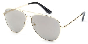 Classic Premium Metal Mirrored Circle Round UV Protection Fashion Aviator Sunglasses for Men and Women