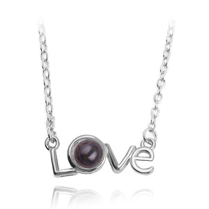 I love you Projection Pendant Necklace